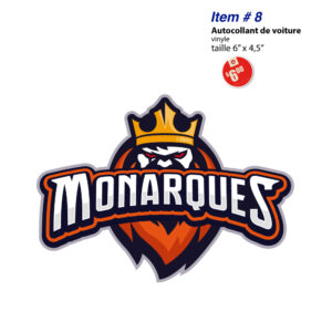 Item 08 Monarques Baseball AA Autocollant de voiture 2026